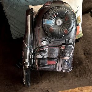 Ghostbuster inflatable backpack/w outfit new air pumped to show details. $20